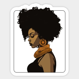 Afro Sista Art Sticker